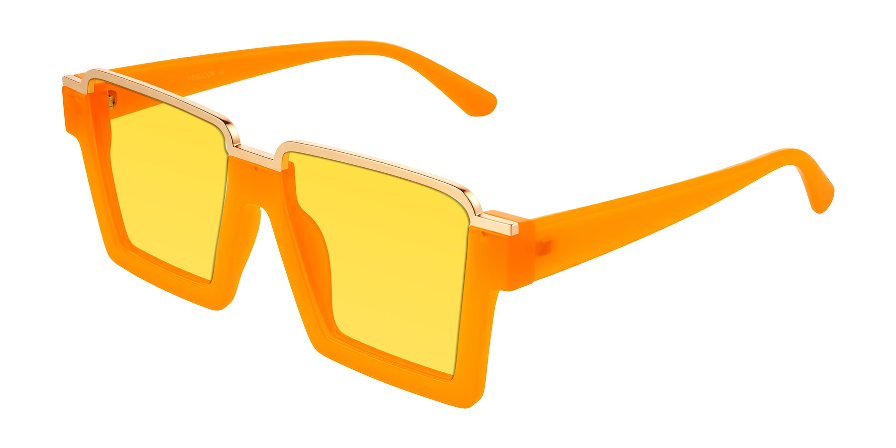 Angle of Reyes in Orange with Yellow Tinted Lenses