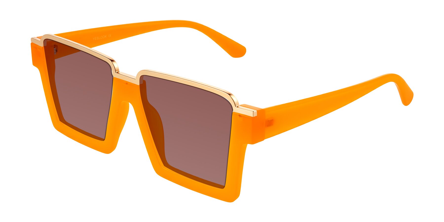 Angle of Reyes in Orange with Garnet Tinted Lenses
