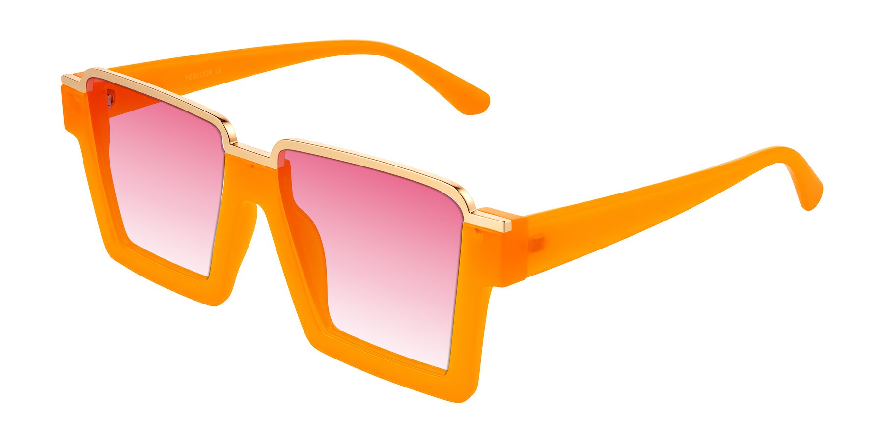 Angle of Reyes in Orange with Pink Gradient Lenses