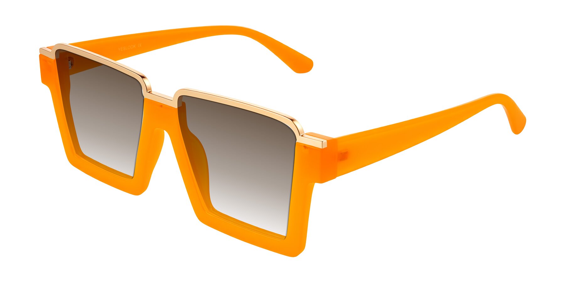 Angle of Reyes in Orange with Brown Gradient Lenses