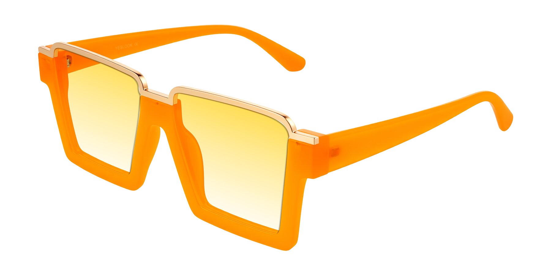 Angle of Reyes in Orange with Yellow Gradient Lenses