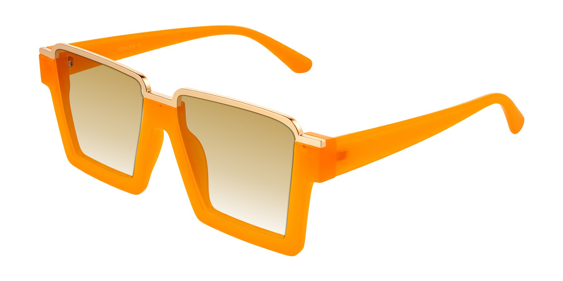 Angle of Reyes in Orange with Champagne Gradient Lenses