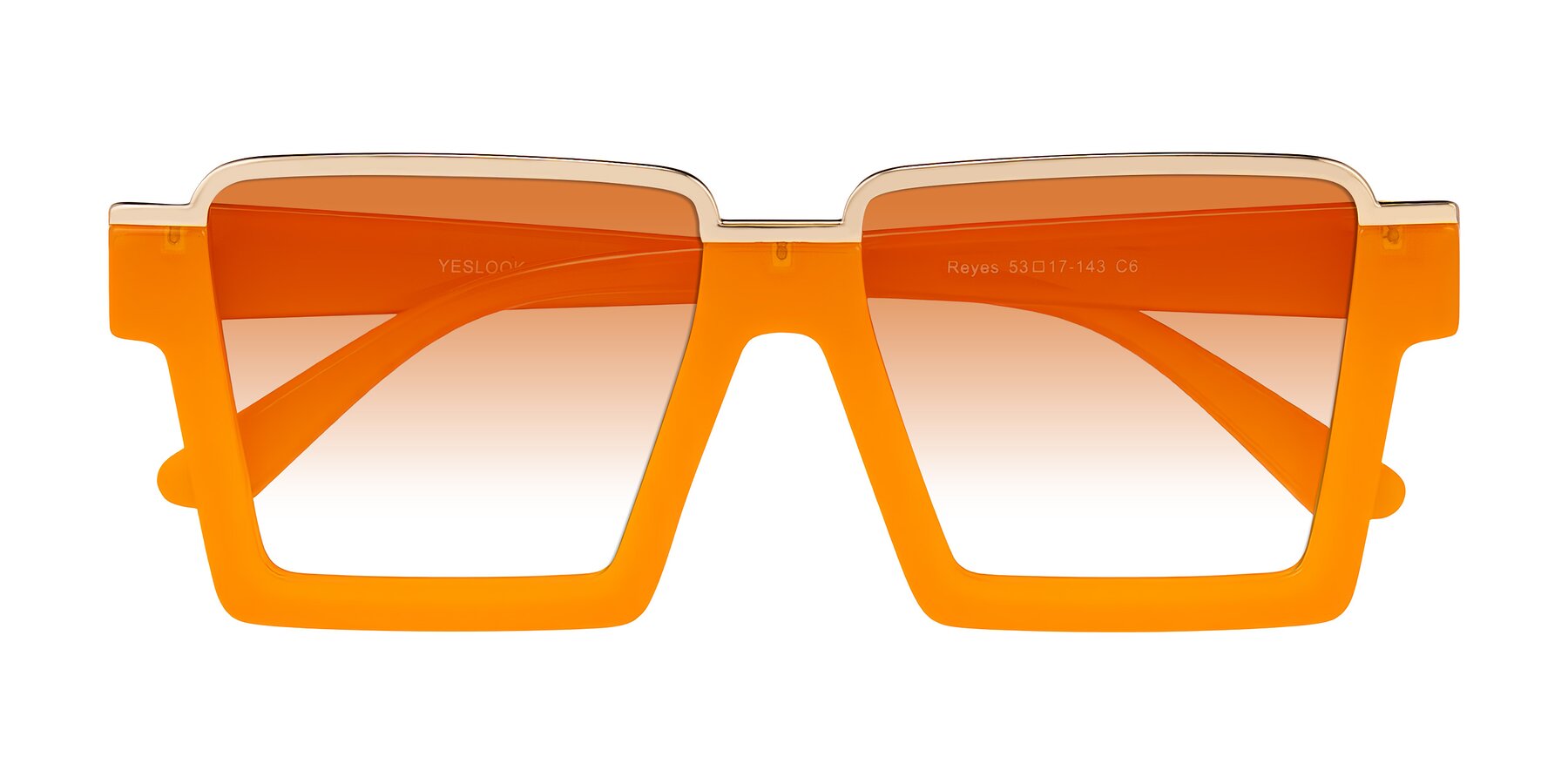 Folded Front of Reyes in Orange with Orange Gradient Lenses