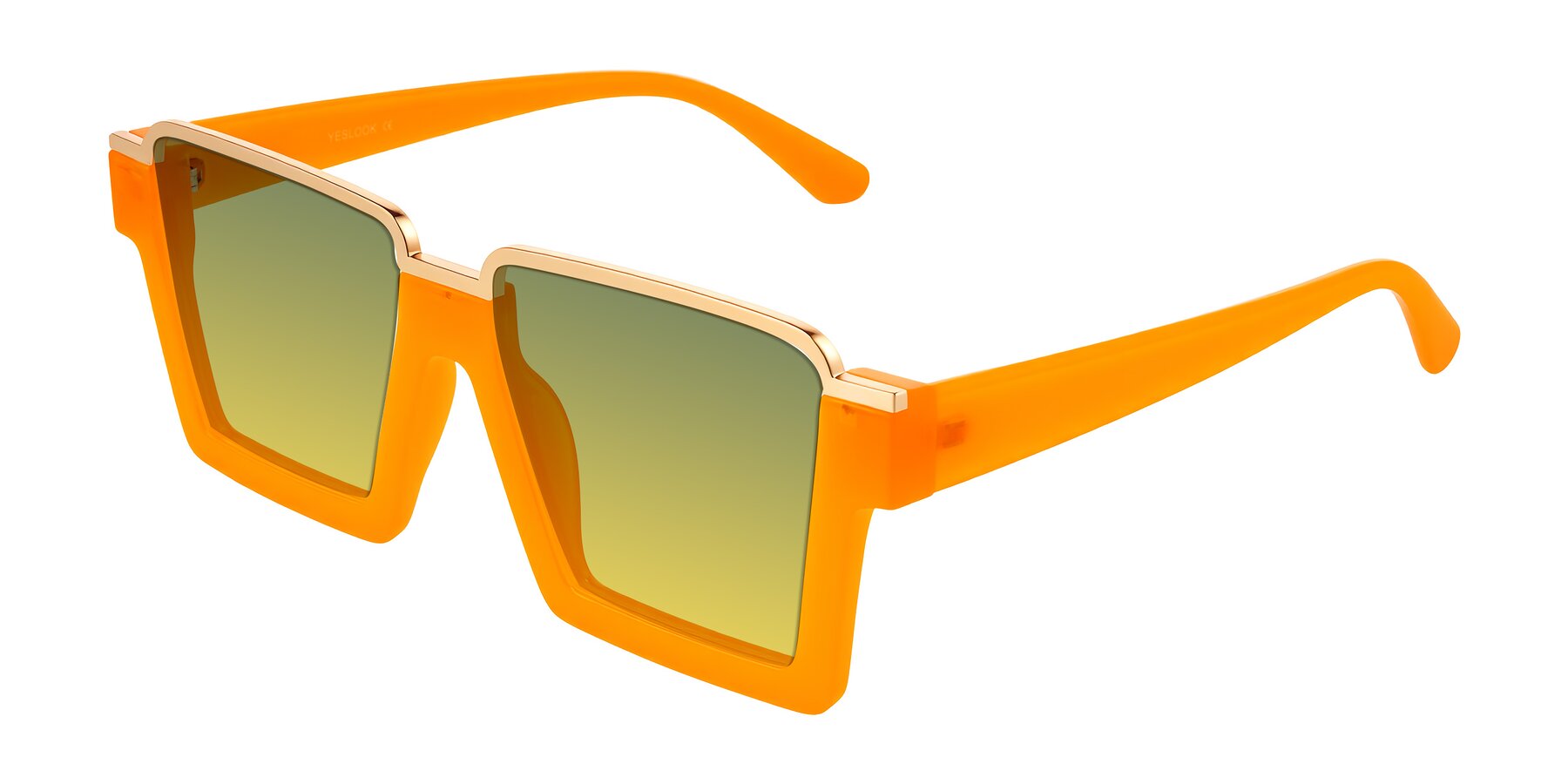 Angle of Reyes in Orange with Green / Yellow Gradient Lenses