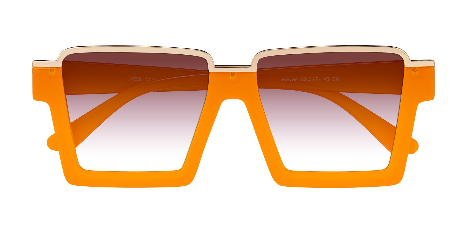 Folded Front of Reyes in Orange with Garnet Gradient Lenses