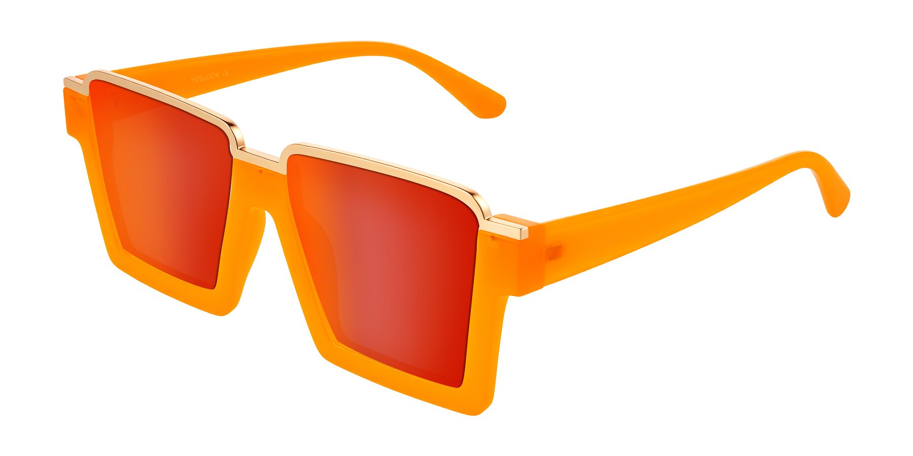 Angle of Reyes in Orange with Red Gold Mirrored Lenses