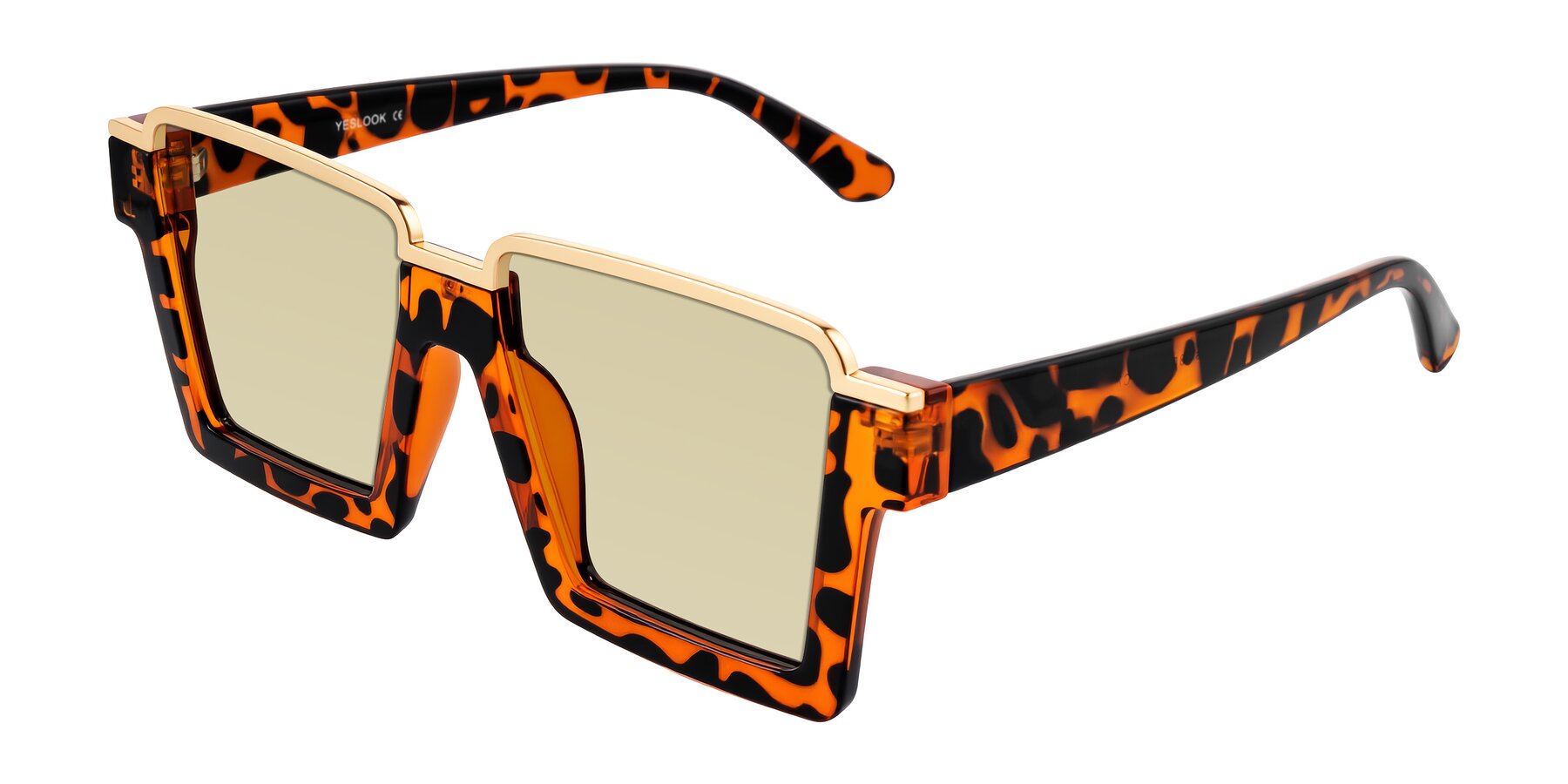 Angle of Reyes in Leopard-Print with Light Champagne Tinted Lenses