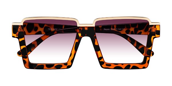 Front of Reyes in Leopard-Print