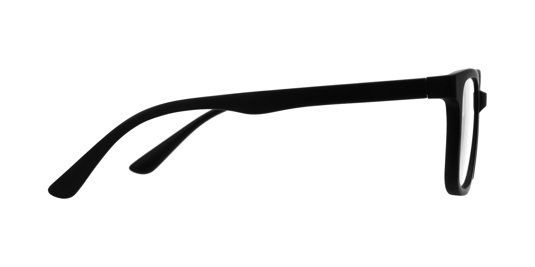 Side of Joynton in Matte Black with Clear Eyeglass Lenses