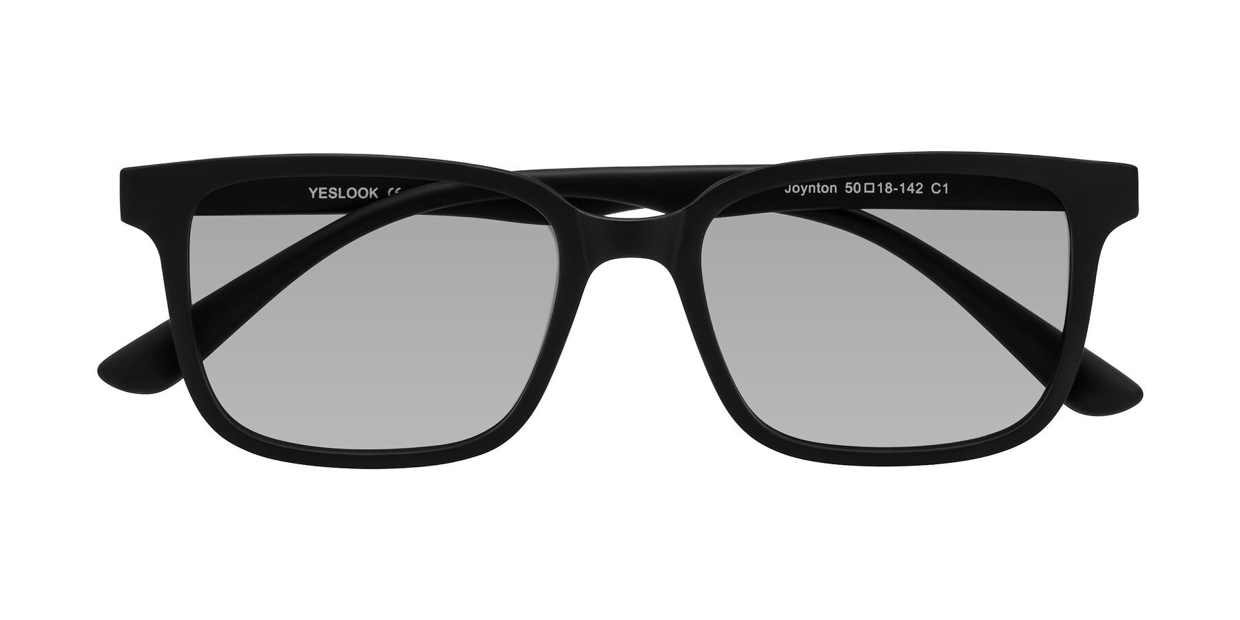 Folded Front of Joynton in Matte Black with Light Gray Tinted Lenses