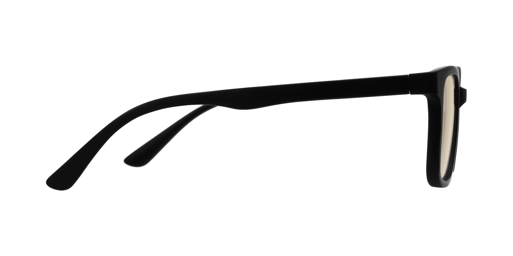 Side of Joynton in Matte Black with Light Brown Tinted Lenses