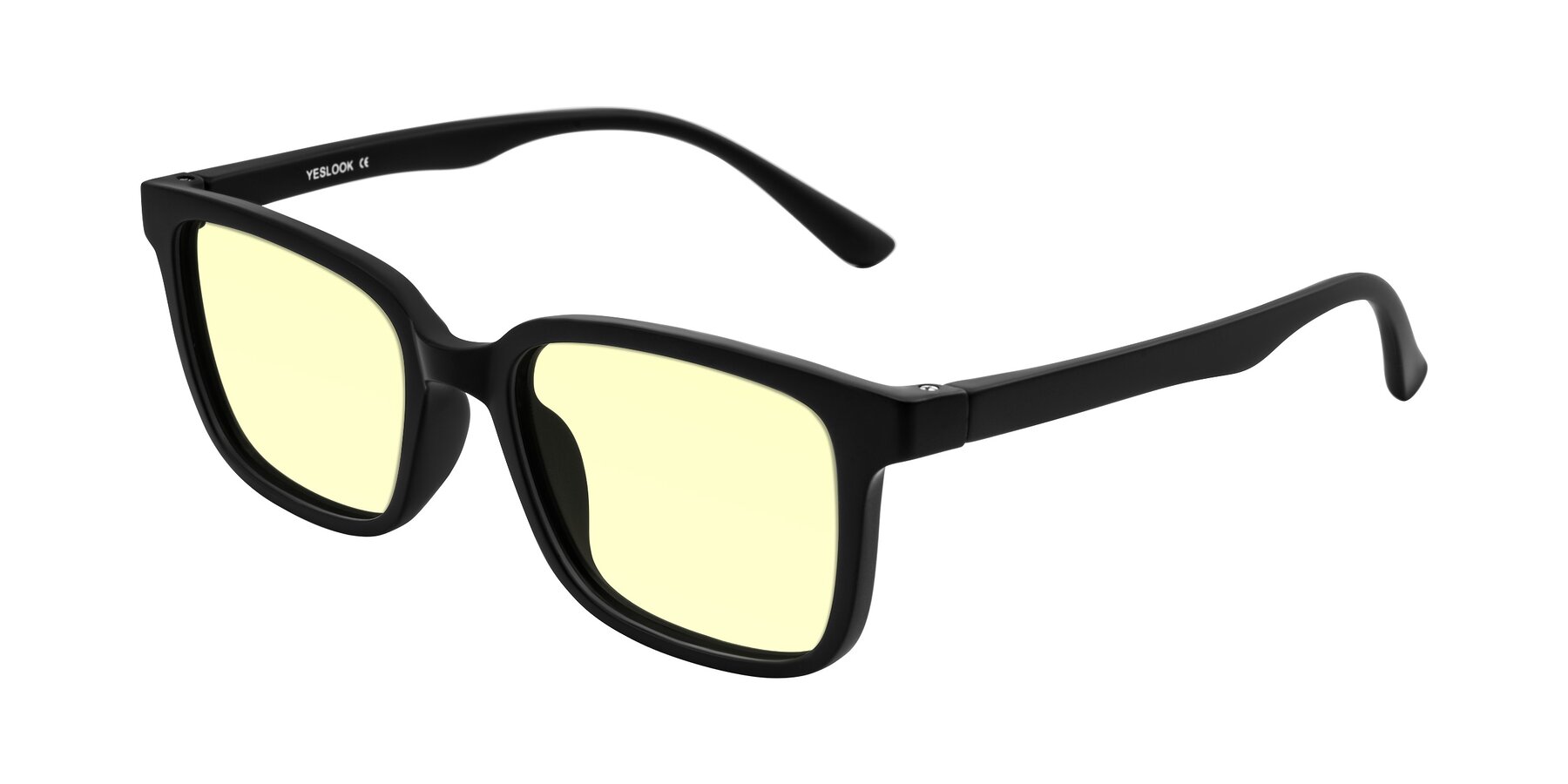 Angle of Joynton in Matte Black with Light Yellow Tinted Lenses