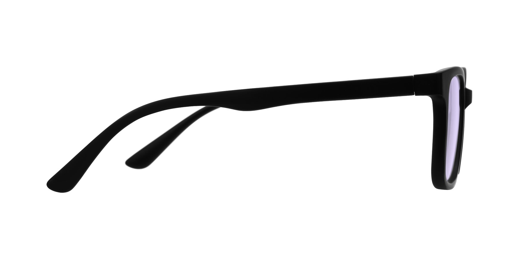 Side of Joynton in Matte Black with Light Purple Tinted Lenses