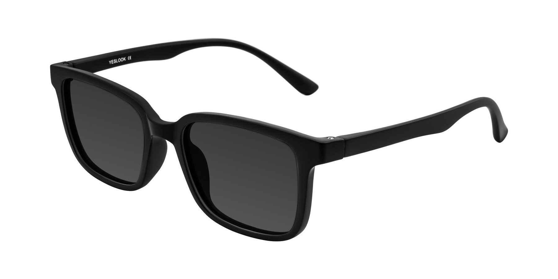 Angle of Joynton in Matte Black with Gray Tinted Lenses