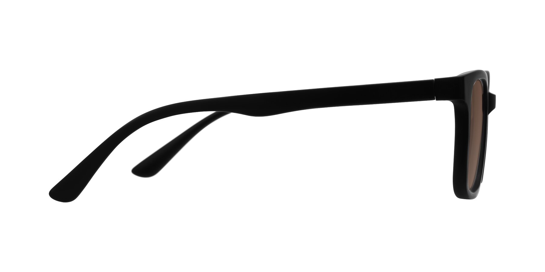 Side of Joynton in Matte Black with Brown Tinted Lenses