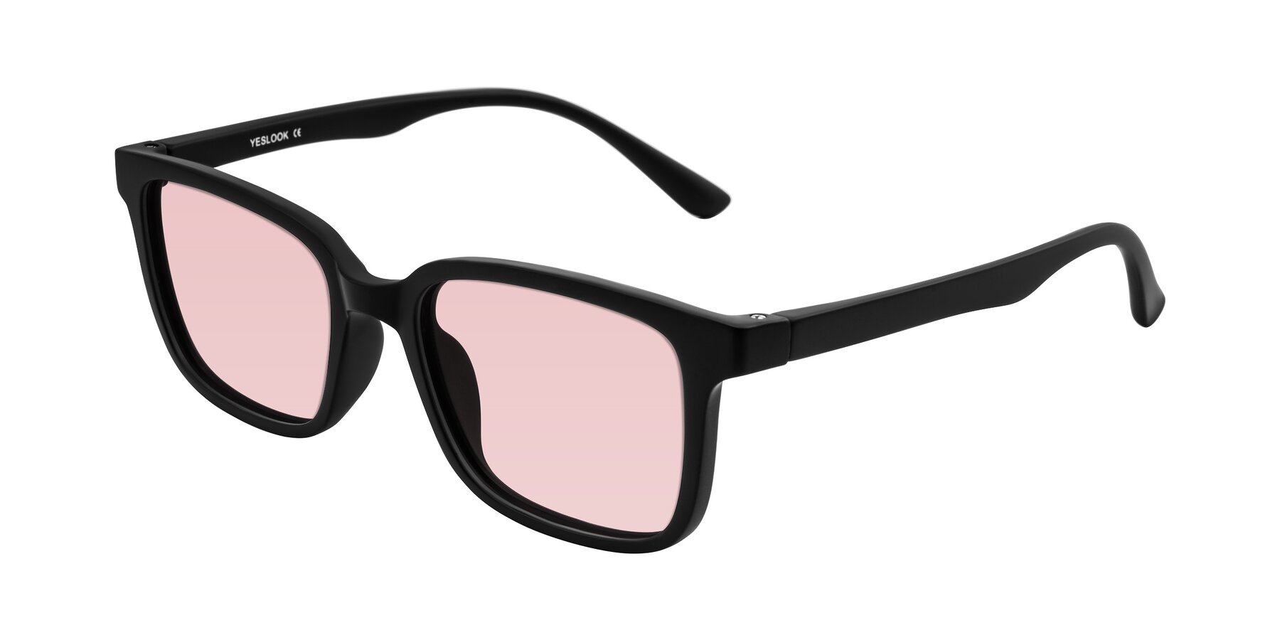 Angle of Joynton in Matte Black with Light Garnet Tinted Lenses