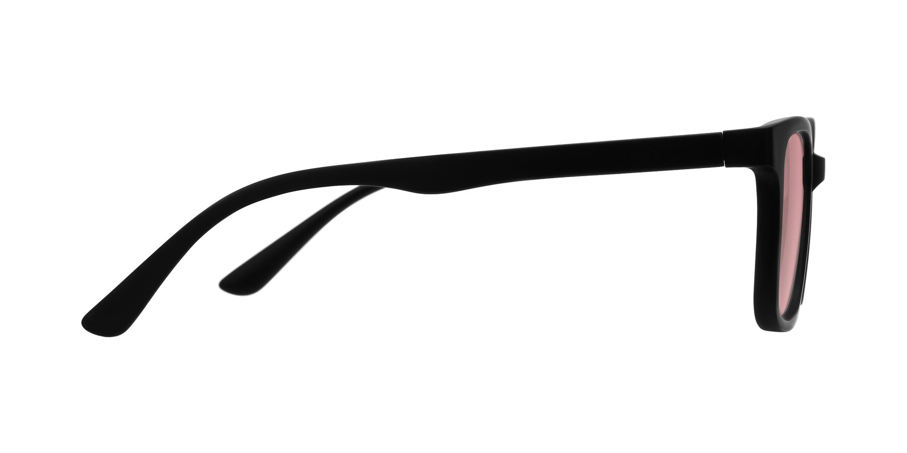 Side of Joynton in Matte Black with Medium Garnet Tinted Lenses