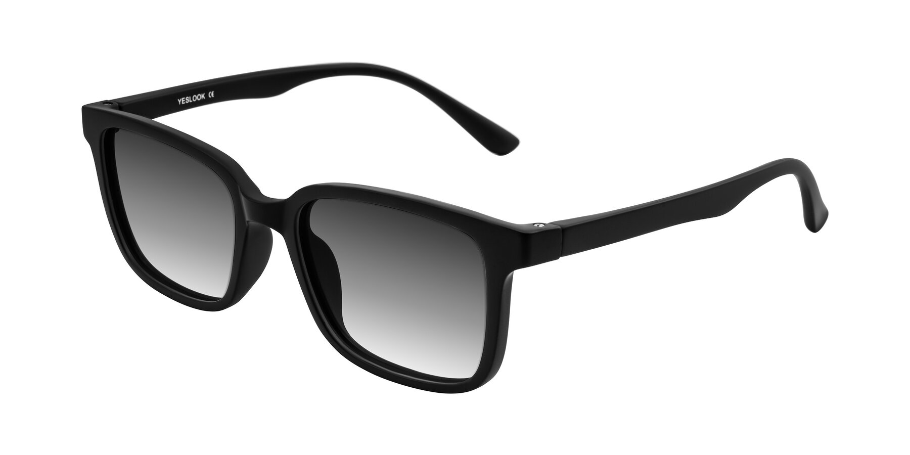 Angle of Joynton in Matte Black with Gray Gradient Lenses