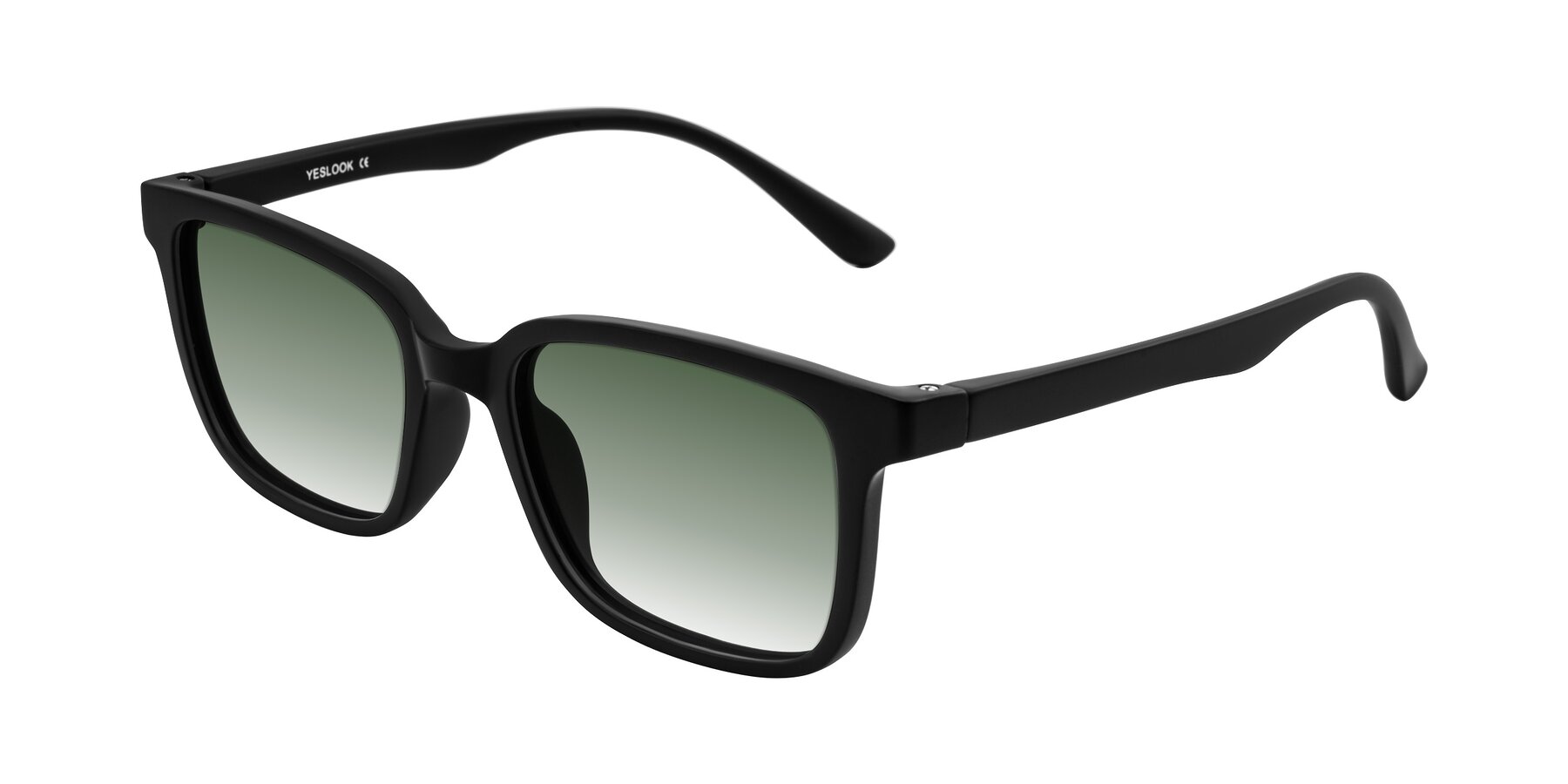 Angle of Joynton in Matte Black with Green Gradient Lenses