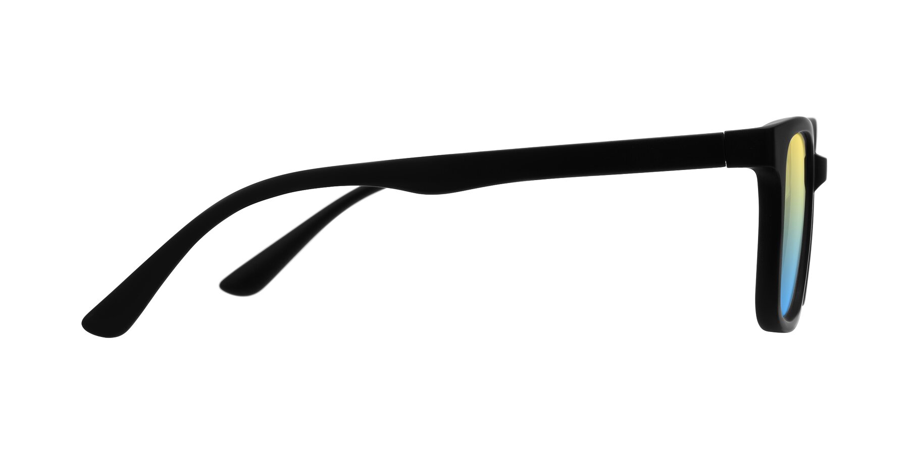 Side of Joynton in Matte Black with Yellow / Blue Gradient Lenses