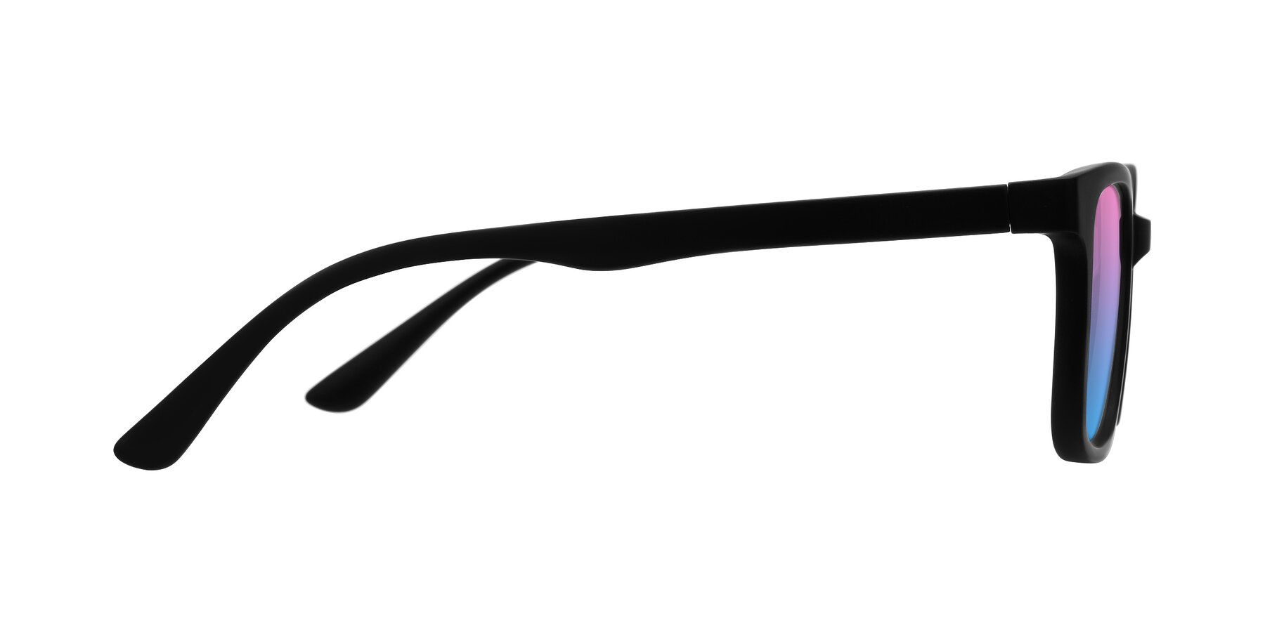 Side of Joynton in Matte Black with Pink / Blue Gradient Lenses