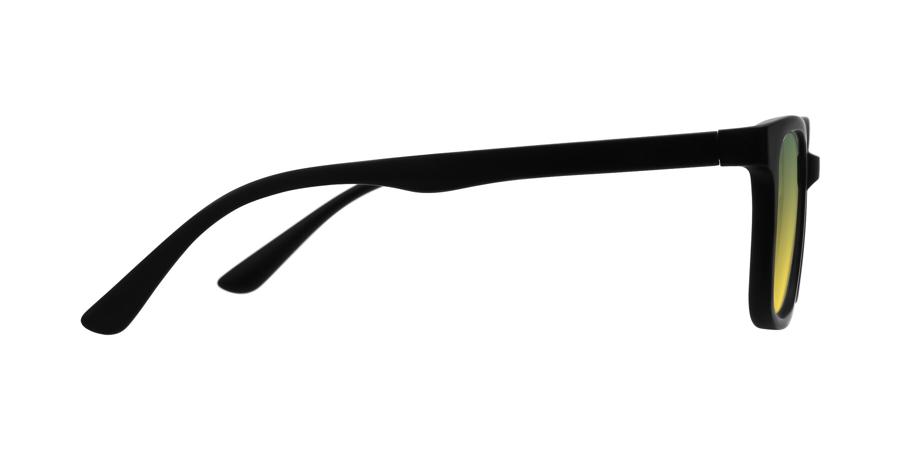 Side of Joynton in Matte Black with Green / Yellow Gradient Lenses