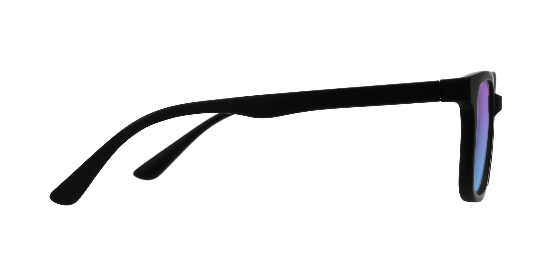 Side of Joynton in Matte Black with Purple / Blue Gradient Lenses