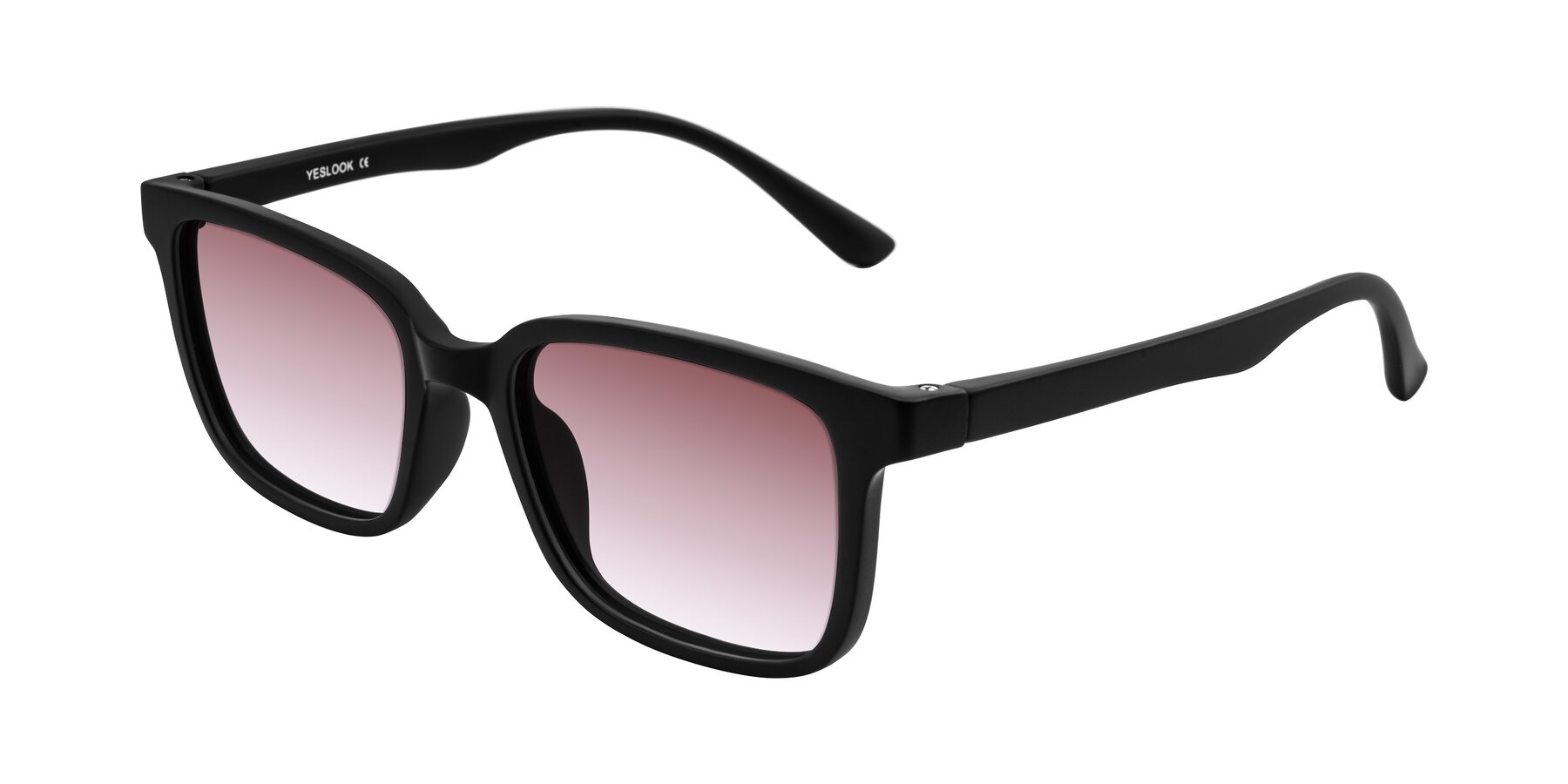 Angle of Joynton in Matte Black with Garnet Gradient Lenses