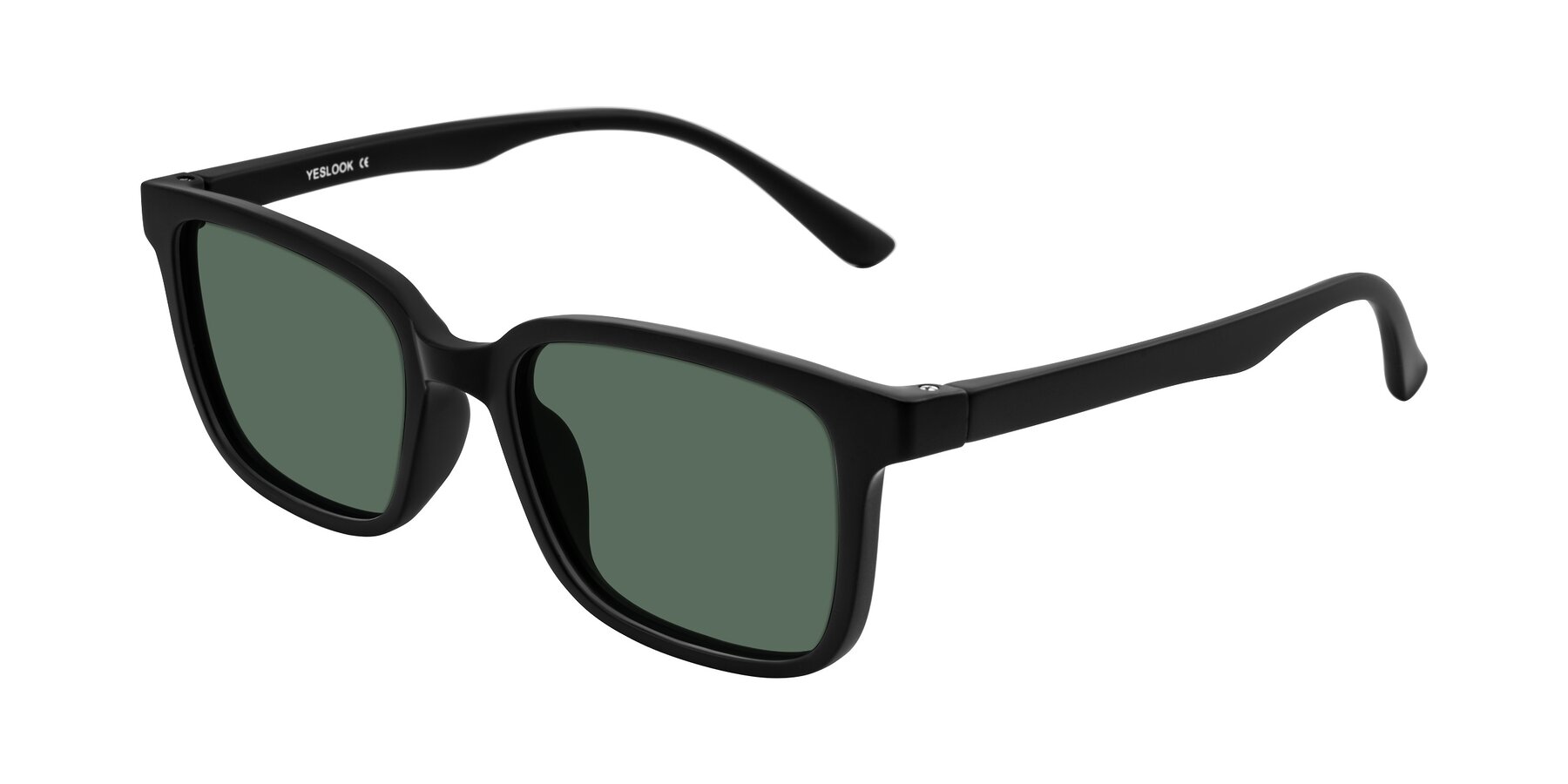 Angle of Joynton in Matte Black with Green Polarized Lenses