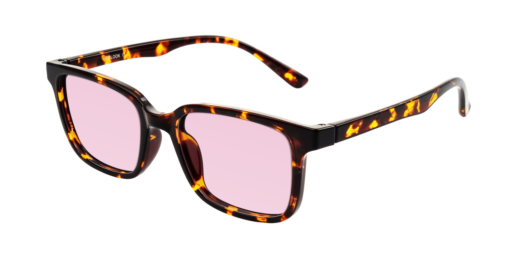 Angle of Joynton in Tortoise with Light Pink Tinted Lenses