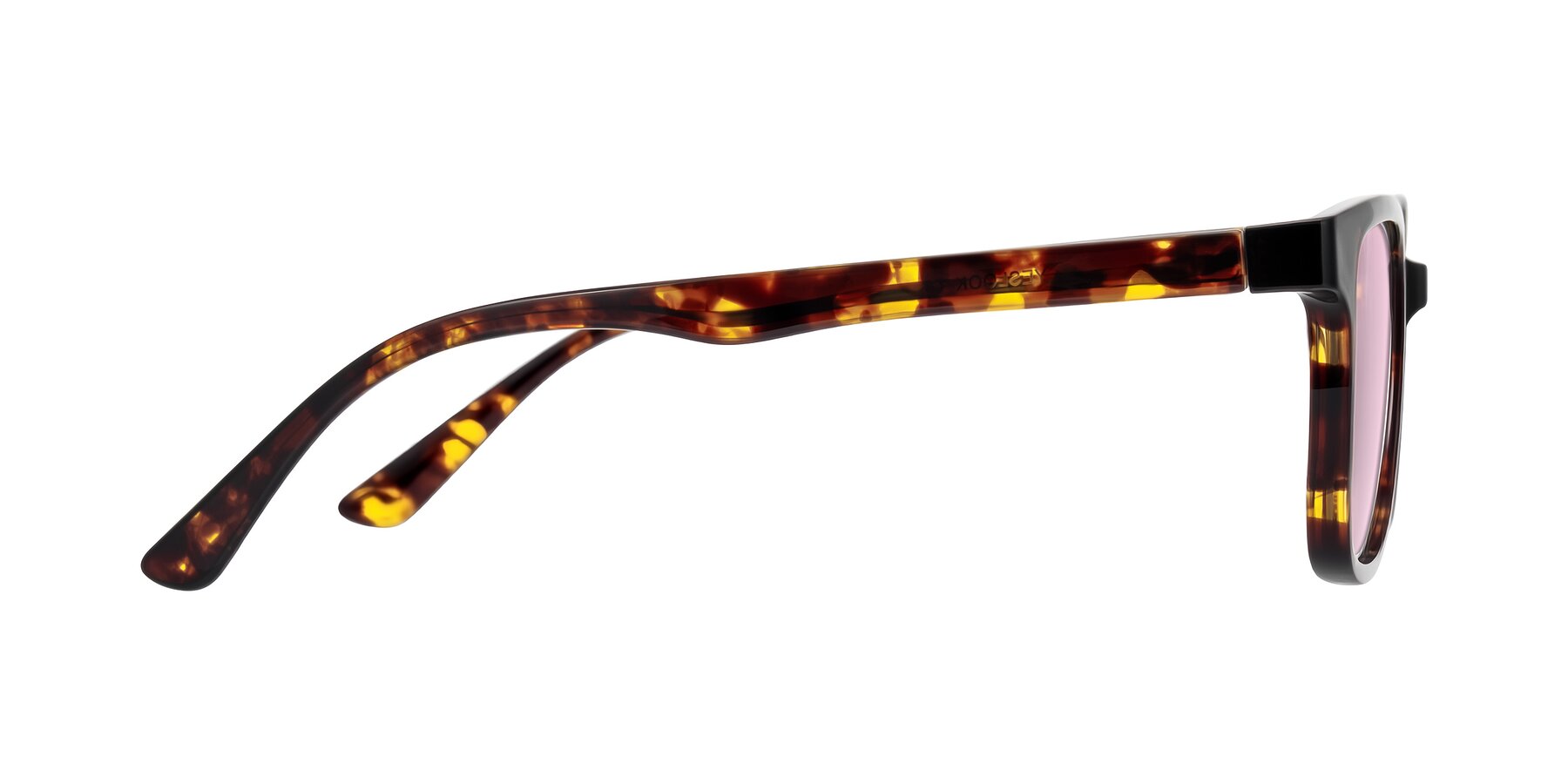 Side of Joynton in Tortoise with Light Pink Tinted Lenses