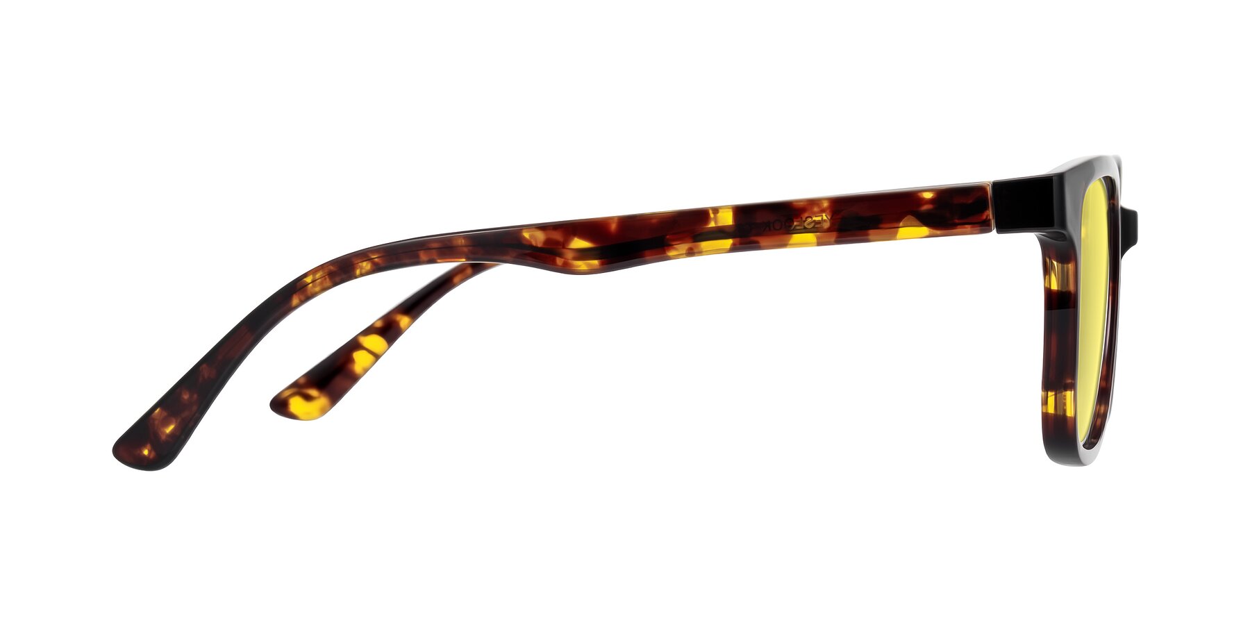 Side of Joynton in Tortoise with Medium Yellow Tinted Lenses