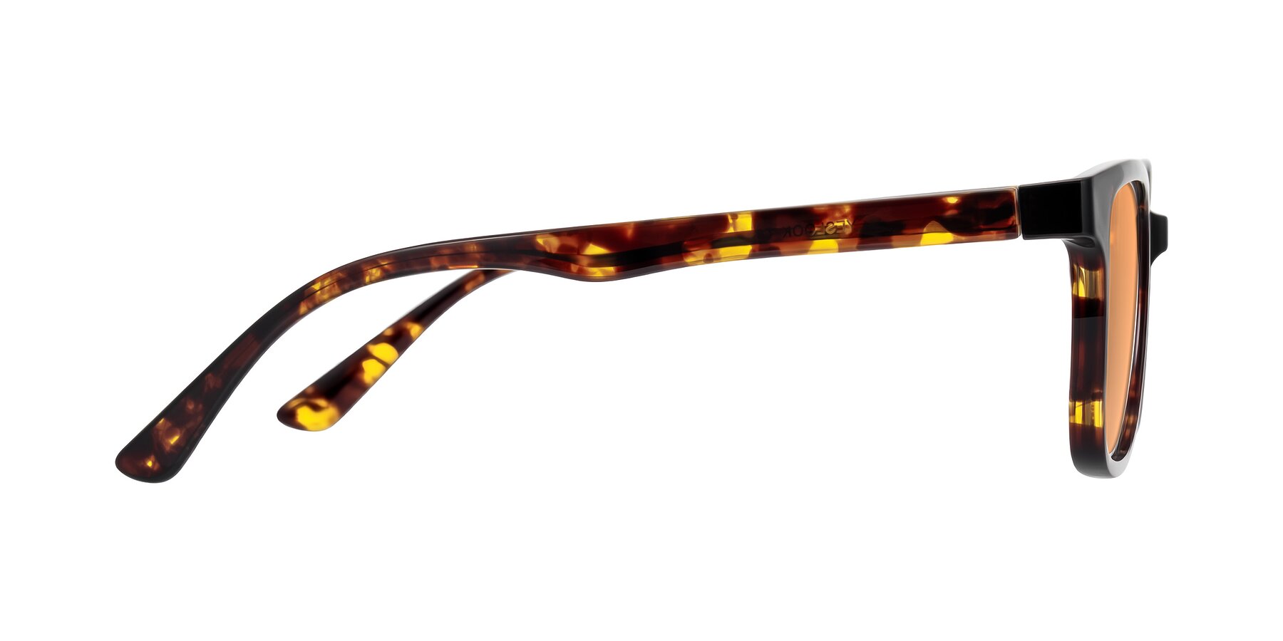 Side of Joynton in Tortoise with Medium Orange Tinted Lenses