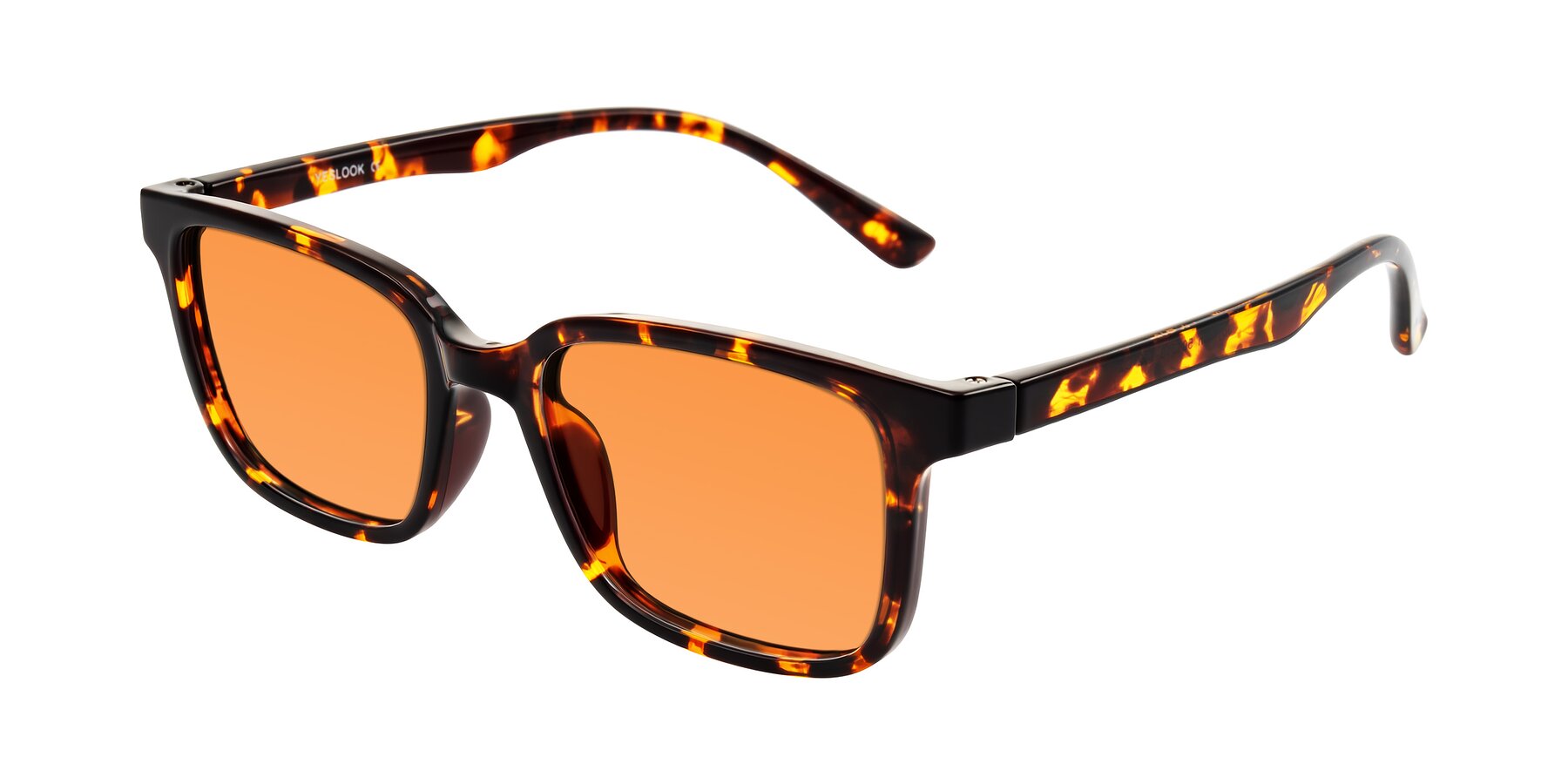 Angle of Joynton in Tortoise with Orange Tinted Lenses