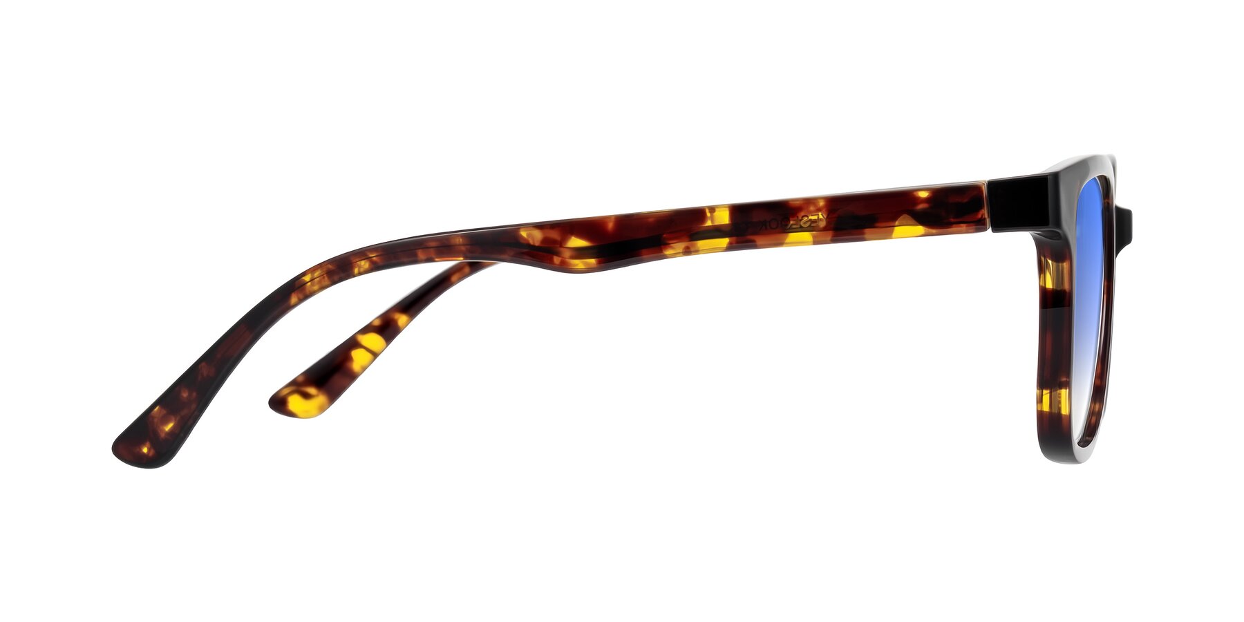 Side of Joynton in Tortoise with Blue Gradient Lenses