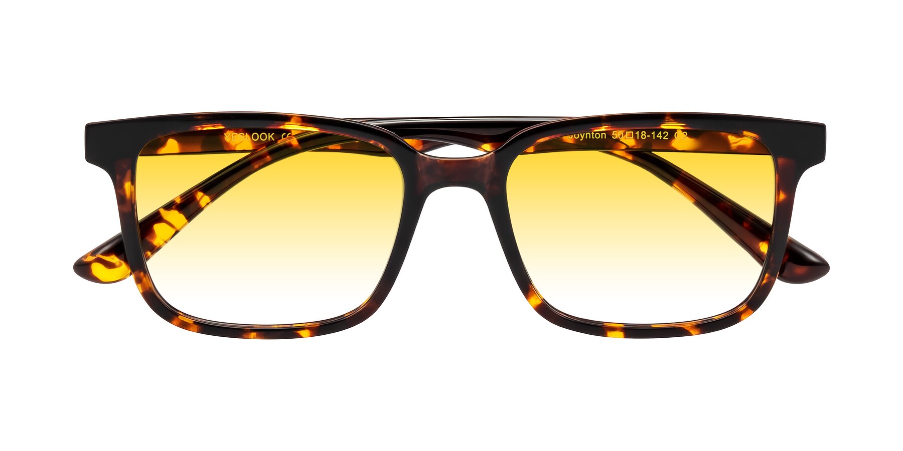 Folded Front of Joynton in Tortoise with Yellow Gradient Lenses