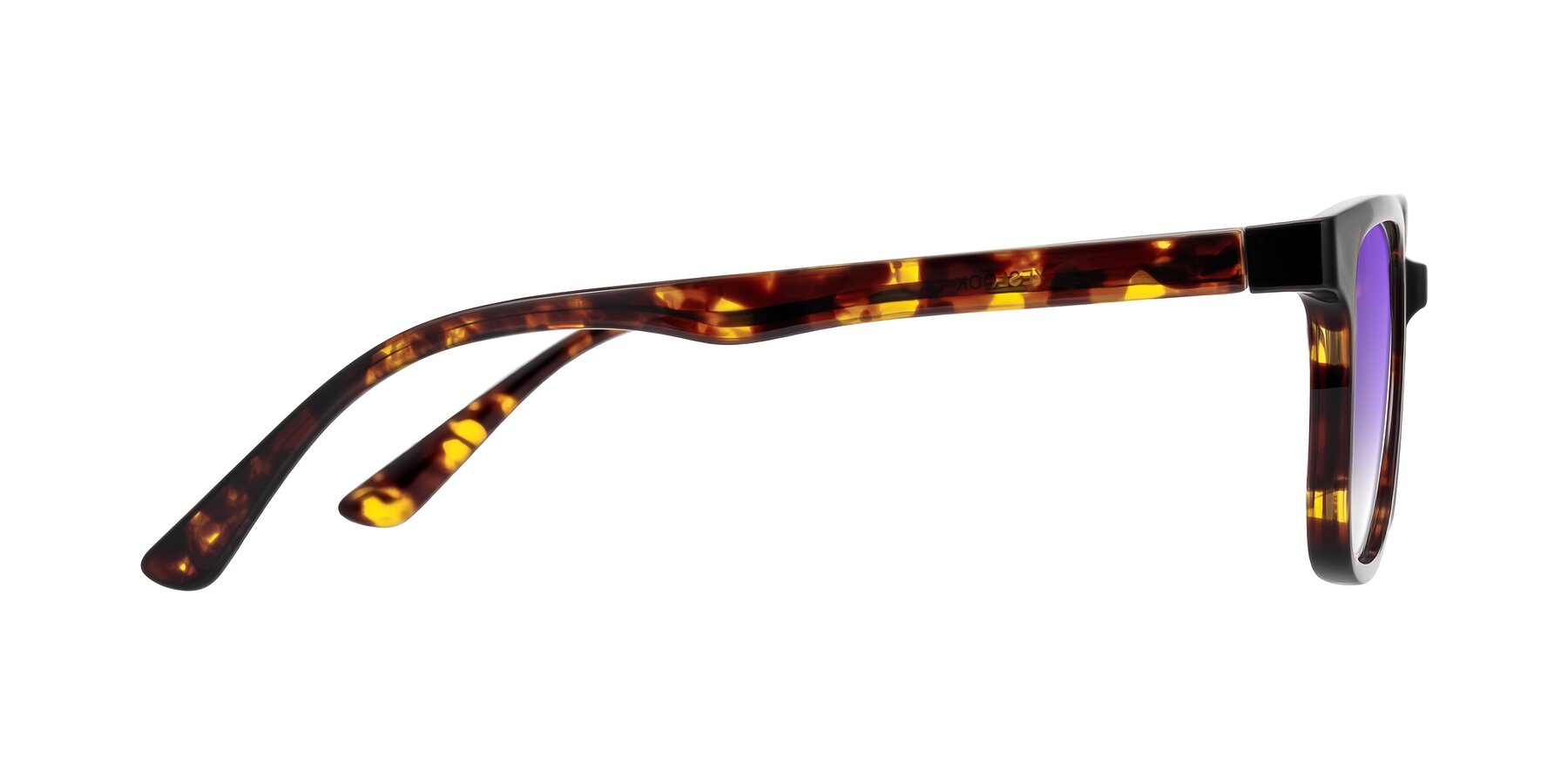 Side of Joynton in Tortoise with Purple Gradient Lenses