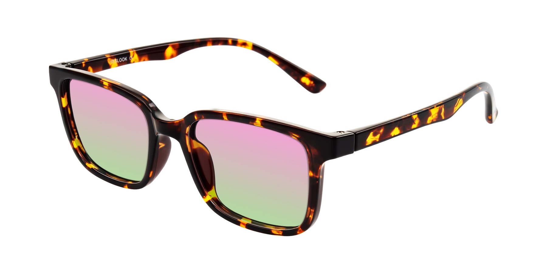 Angle of Joynton in Tortoise with Pink / Green Gradient Lenses