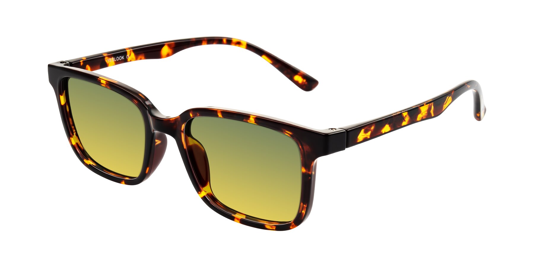 Angle of Joynton in Tortoise with Green / Yellow Gradient Lenses