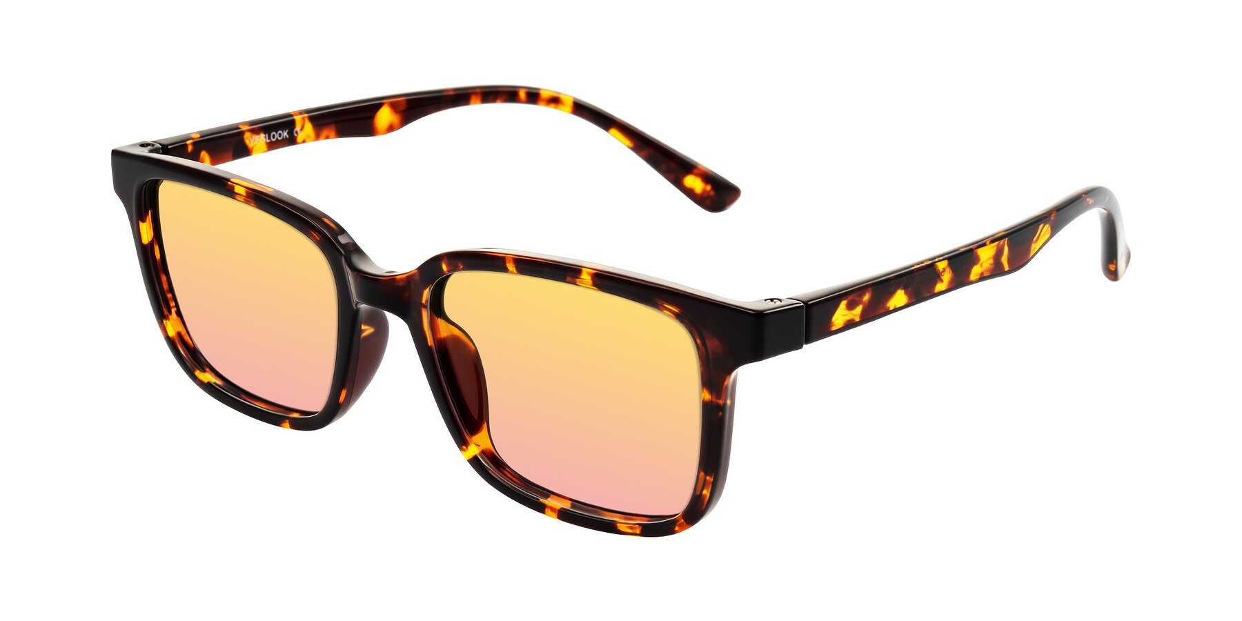 Angle of Joynton in Tortoise with Yellow / Pink Gradient Lenses