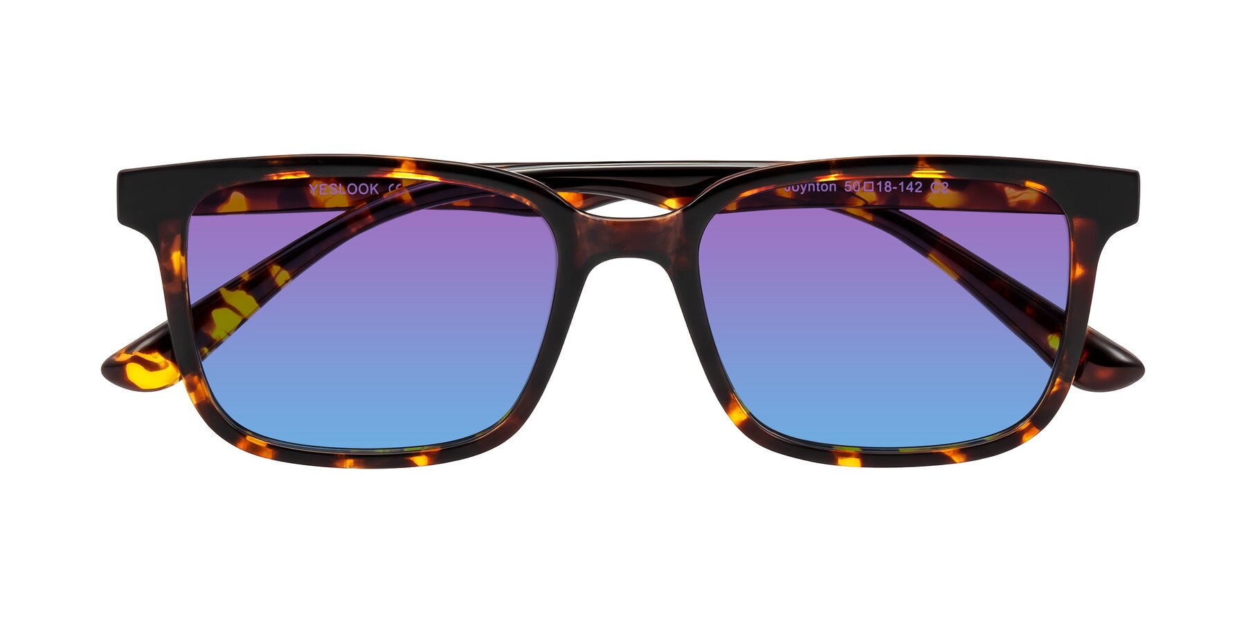 Folded Front of Joynton in Tortoise with Purple / Blue Gradient Lenses
