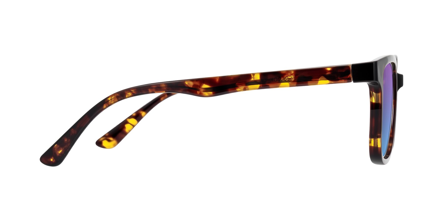 Side of Joynton in Tortoise with Purple / Blue Gradient Lenses