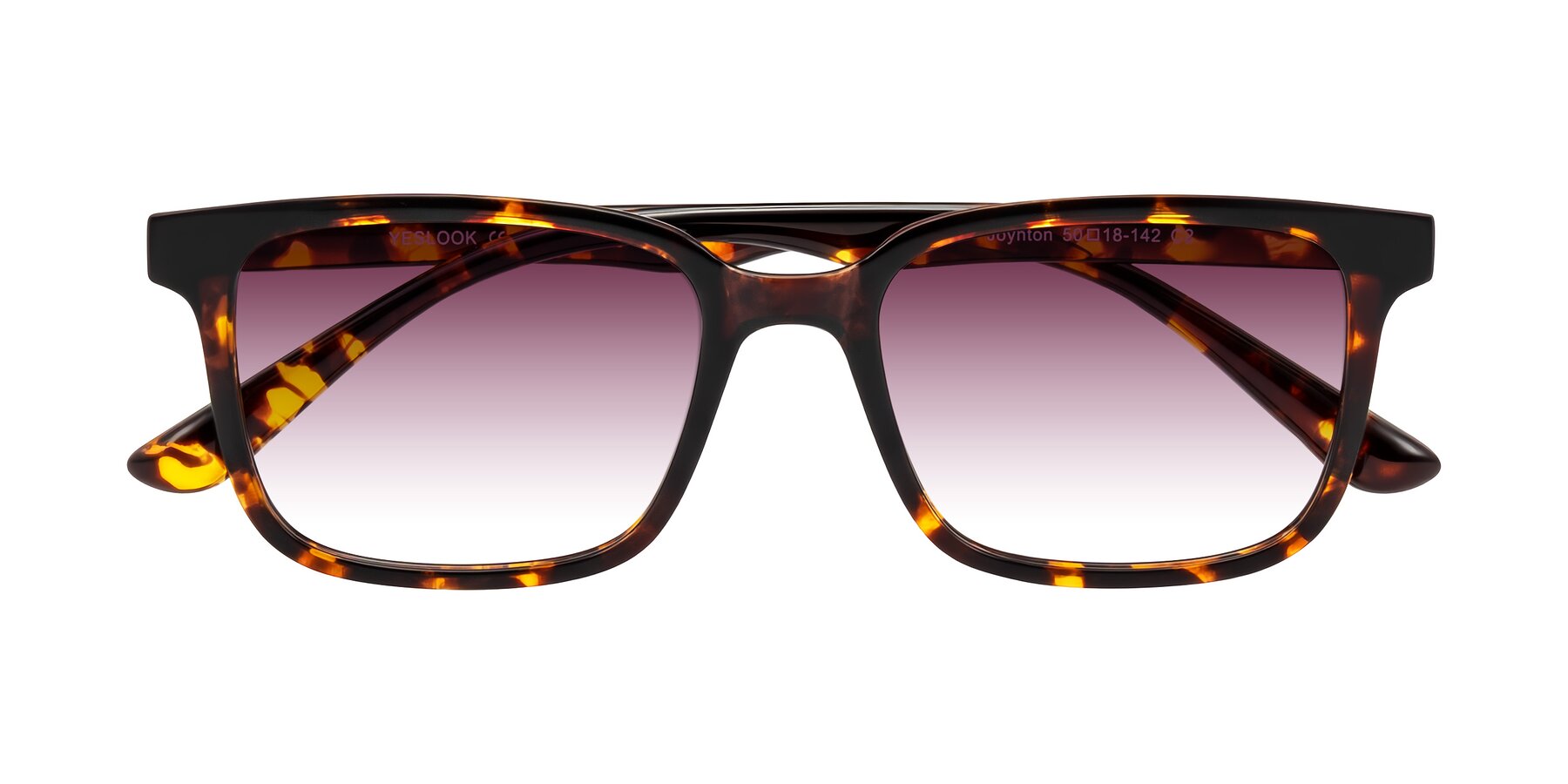 Folded Front of Joynton in Tortoise with Wine Gradient Lenses