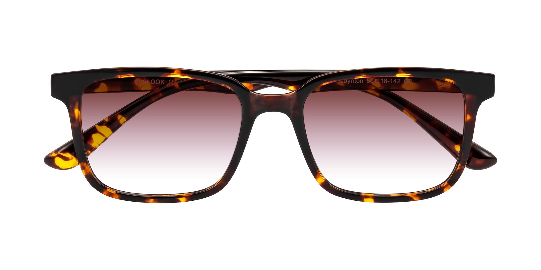 Folded Front of Joynton in Tortoise with Garnet Gradient Lenses