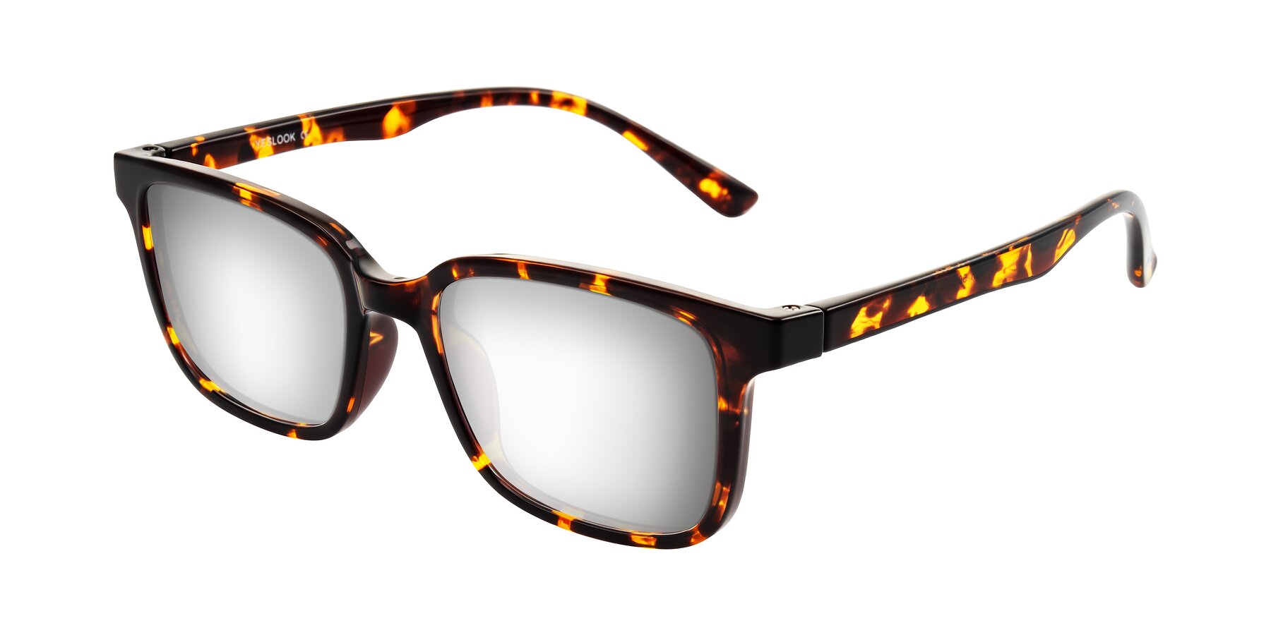 Angle of Joynton in Tortoise with Silver Mirrored Lenses