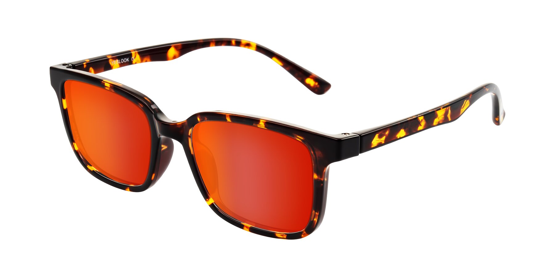 Angle of Joynton in Tortoise with Red Gold Mirrored Lenses