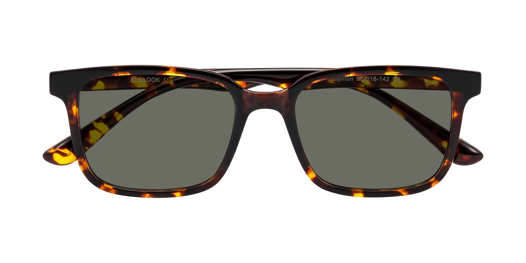 Folded Front of Joynton in Tortoise with Gray Polarized Lenses