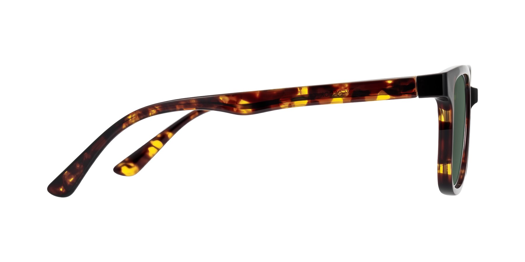 Side of Joynton in Tortoise with Green Polarized Lenses