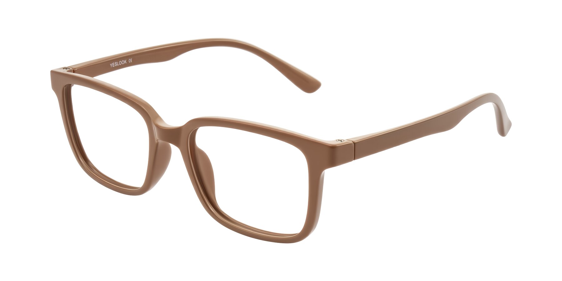 Angle of Joynton in Milk Chocolate with Clear Eyeglass Lenses
