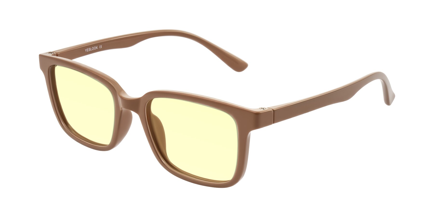 Angle of Joynton in Milk Chocolate with Light Yellow Tinted Lenses